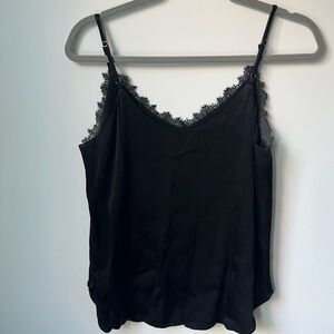 Anthropologie Black Lace Cami Top